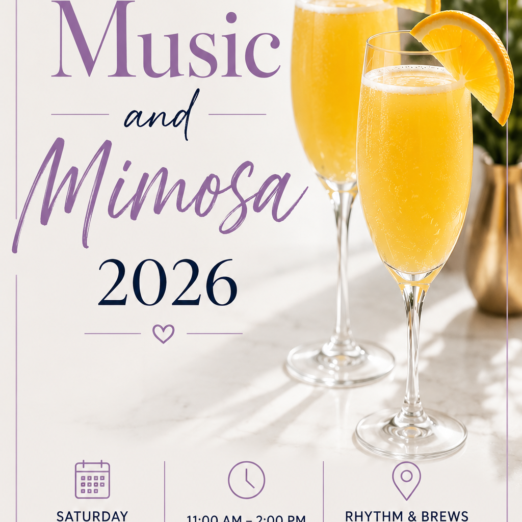 Music and Mimosas 2026 - logo
